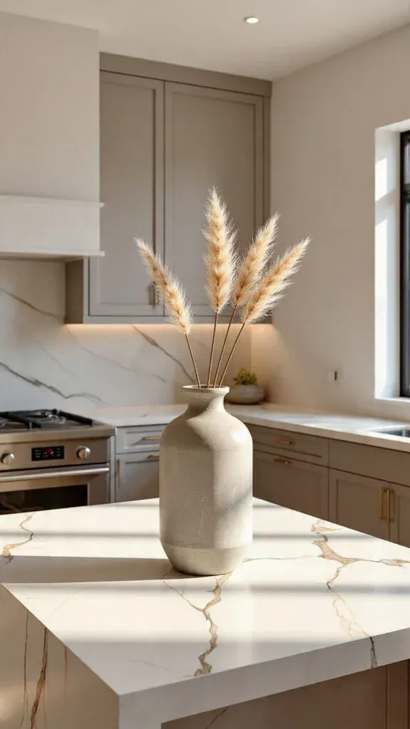 a contemporary kitchen with a spacious quartz kitc 1 1 576x1024